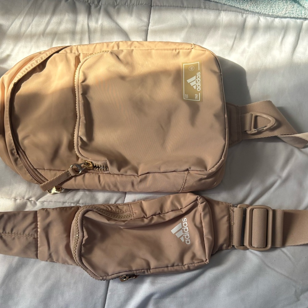 Adidas Beige Men's Belt Bag New!